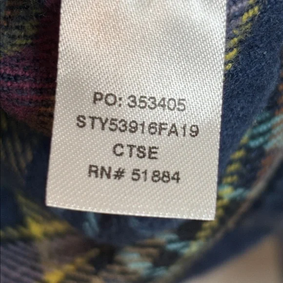 Patagonia Women's Long-Sleeved Cotton Midweight Fjord Flannel Shirt Large #53916 - Picture 8 of 8